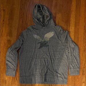 American Eagle Outfitters Charcoal Hoodie with Eagle Graphic